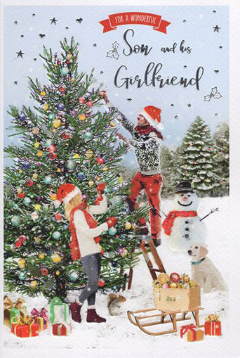 Picture of WONDERFUL SON & GIRLFRIEND CHRISTMAS CARD